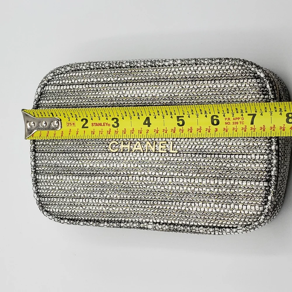 Authentic Chanel cosmetic make up pouch bag